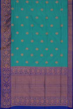 Image of Banarasi Katan Silk Blue Saree