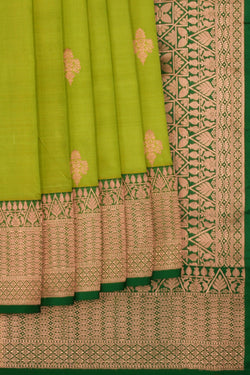 Image of Banarasi Silk Spring Green Saree