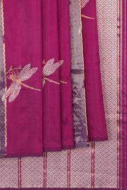 Image of Banarasi Silk Violet Saree