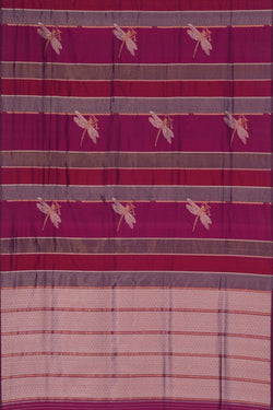 Image of Banarasi Silk Violet Saree