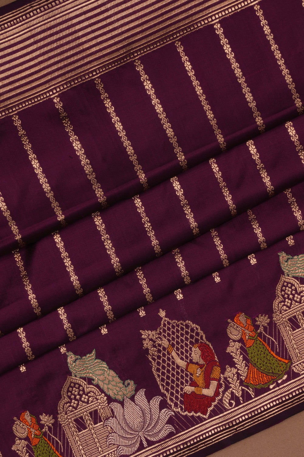 Banarasi Silk Violet Saree