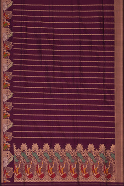 Image of Banarasi Silk Violet Saree