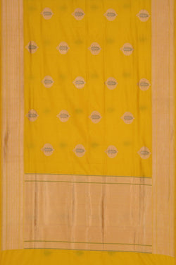 Image of Banarasi Katan Silk Spring Yellow Saree