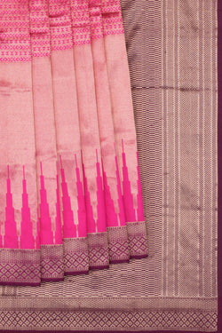 Image of Banarasi Silk Pink Saree