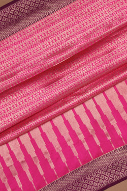 Image of Banarasi Silk Pink Saree