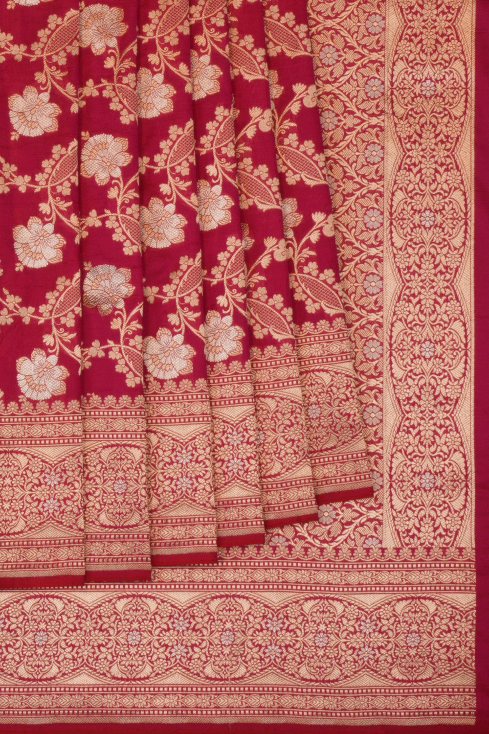 Banarasi Katan Silk Fuchsia Pink Saree