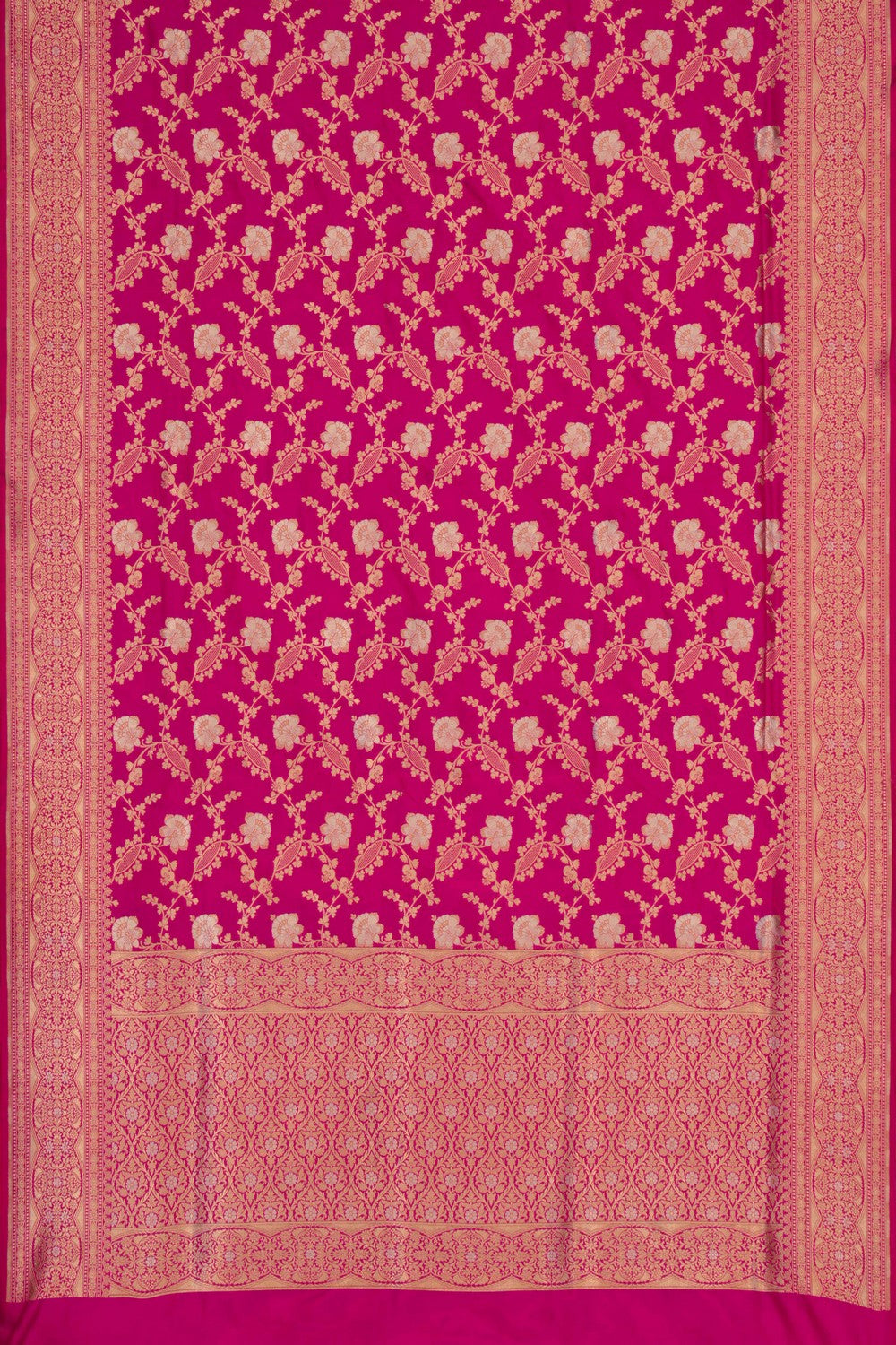 Banarasi Katan Silk Fuchsia Pink Saree