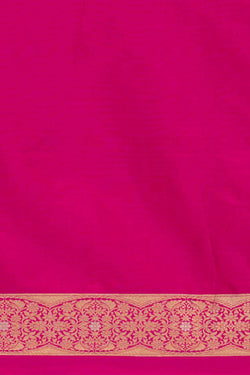 Image of Banarasi Katan Silk Fuchsia Pink Saree