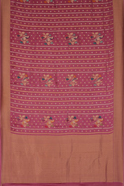 Image of Banarasi Satin Silk Mauve Pink Saree