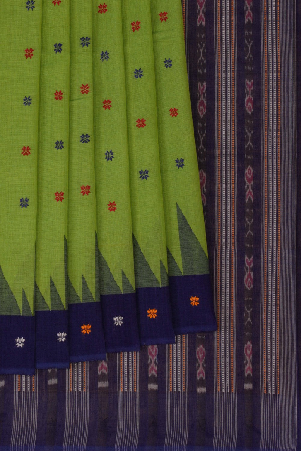 Image of Kanchi Cotton Green Saree