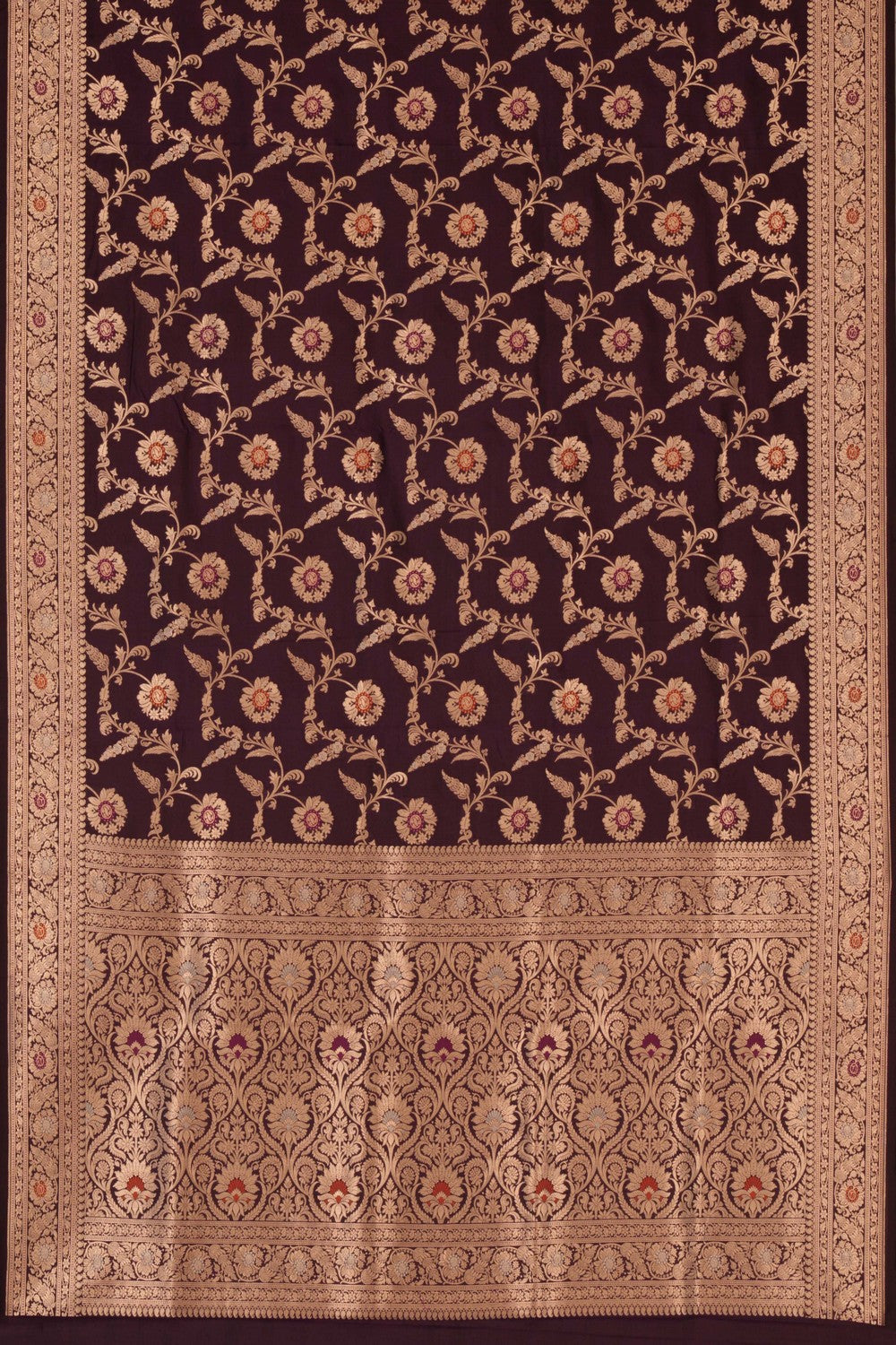 Image of Banarasi Katan Silk Violet Saree