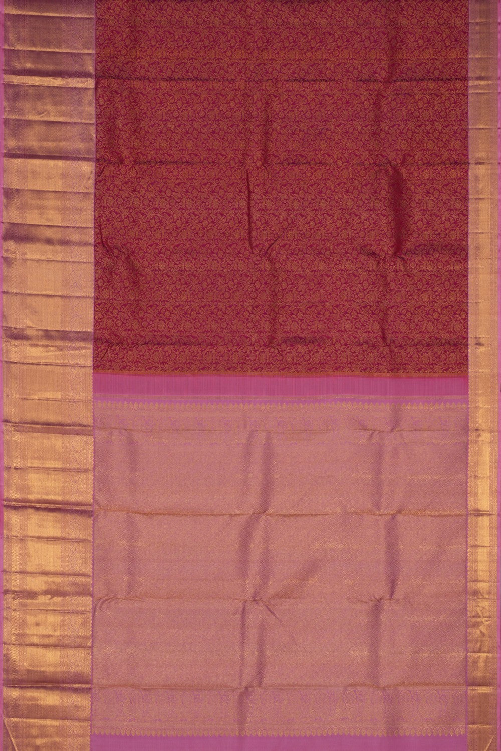 Image of Arani Silk Brocade Pink Saree