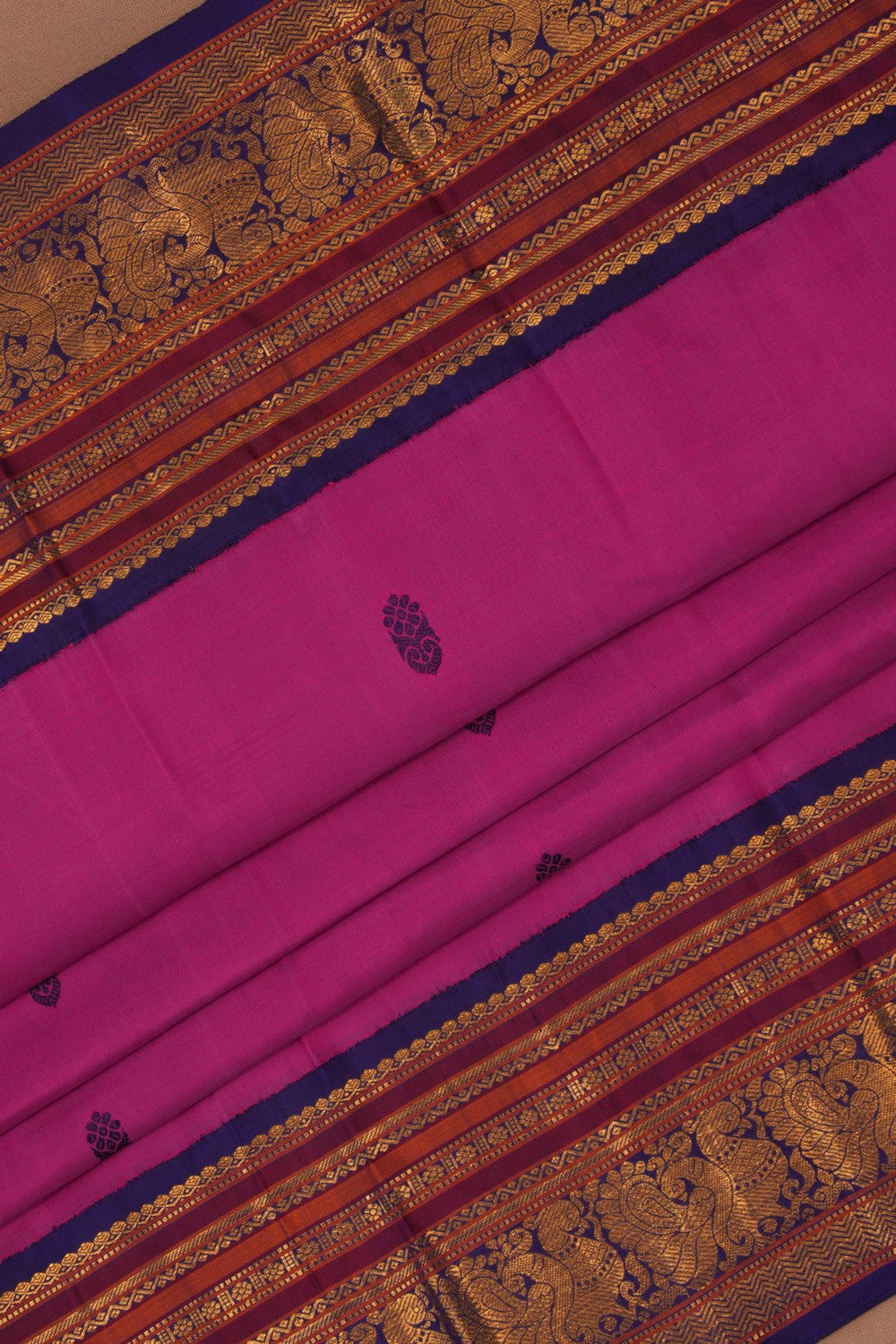 Image of Arani Silk Magenta Pink Saree