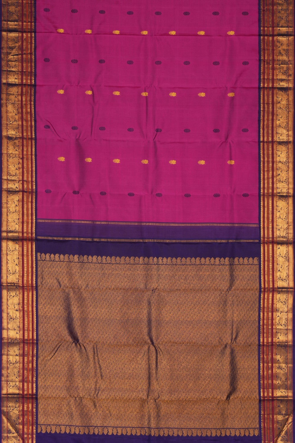 Image of Arani Silk Magenta Pink Saree