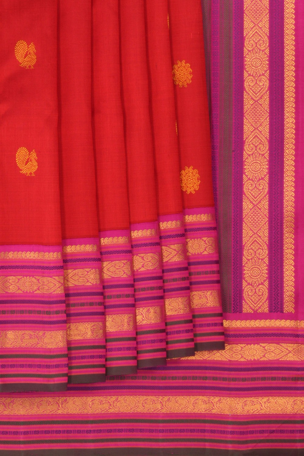Image of Arani Silk Red Saree