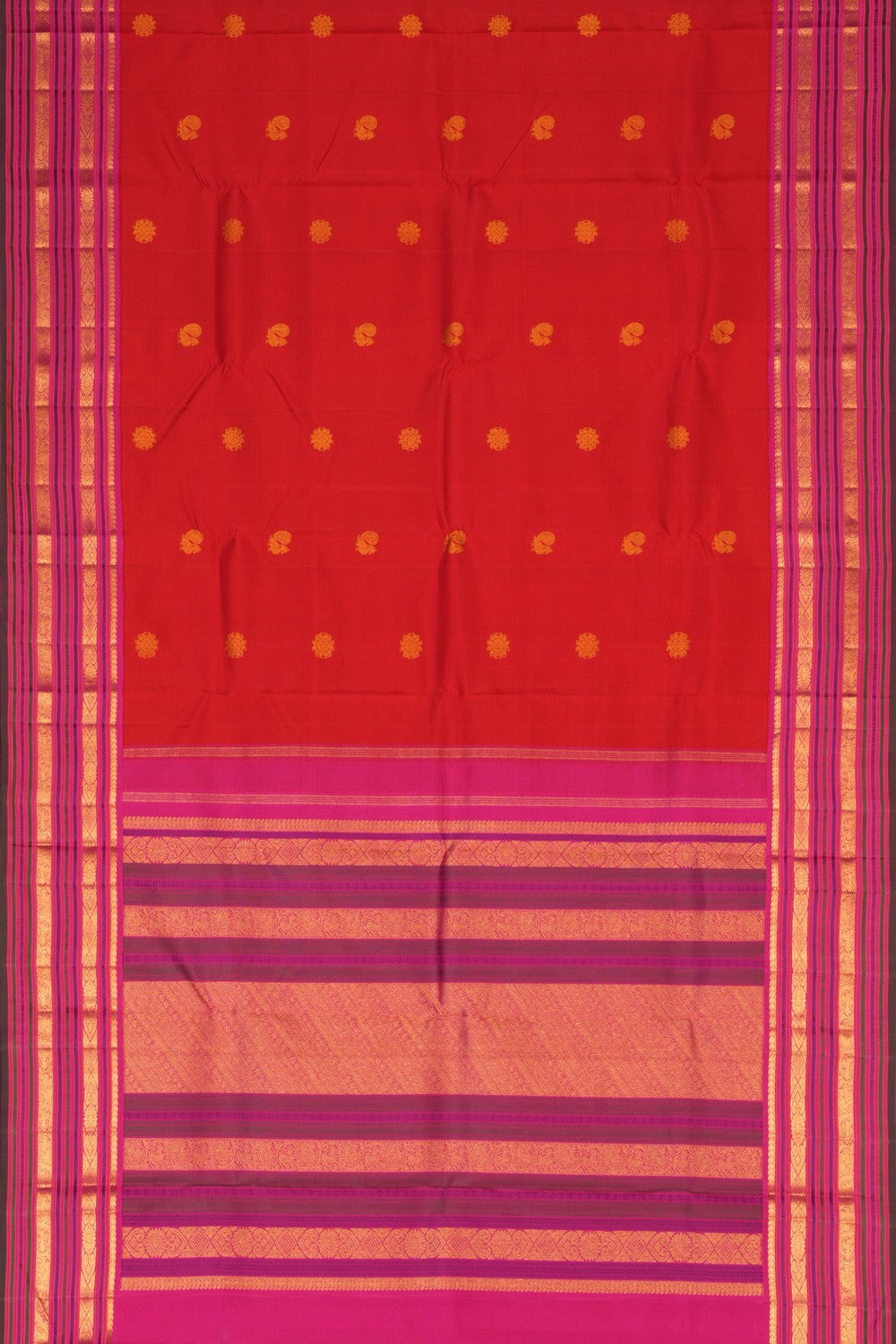 Image of Arani Silk Red Saree