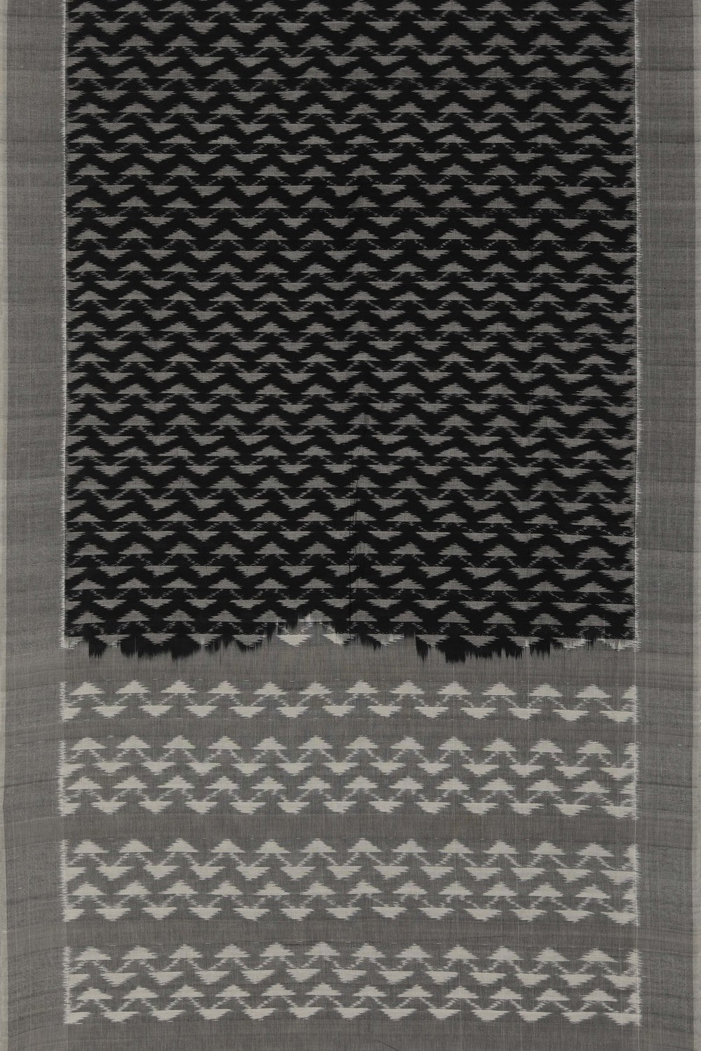 Pochampally Ikat Cotton Black Saree