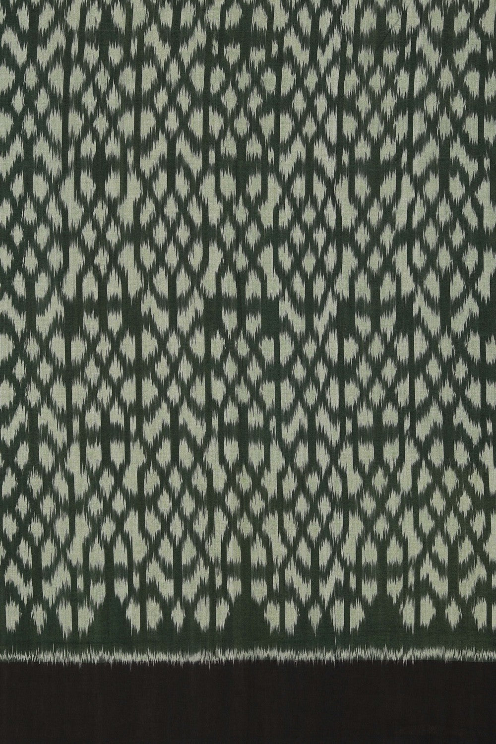 Image of Pochampally Ikat Cotton Green Saree