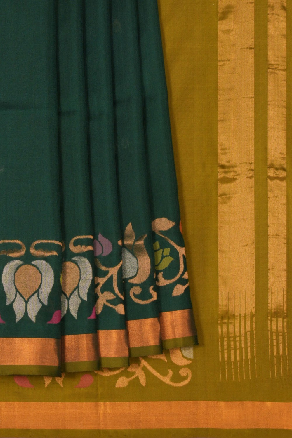 Image of Uppada Silk Green Saree