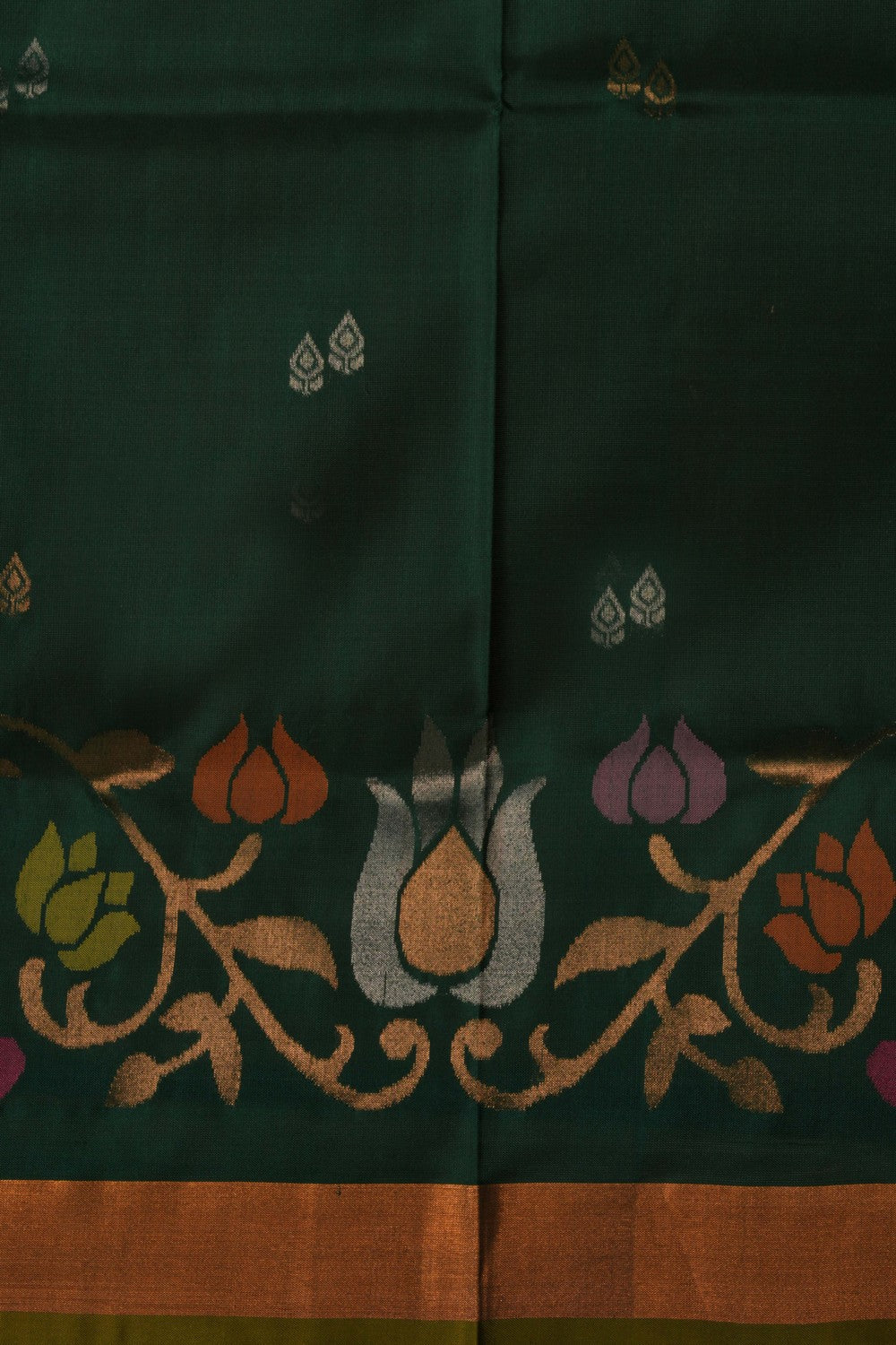 Image of Uppada Silk Green Saree