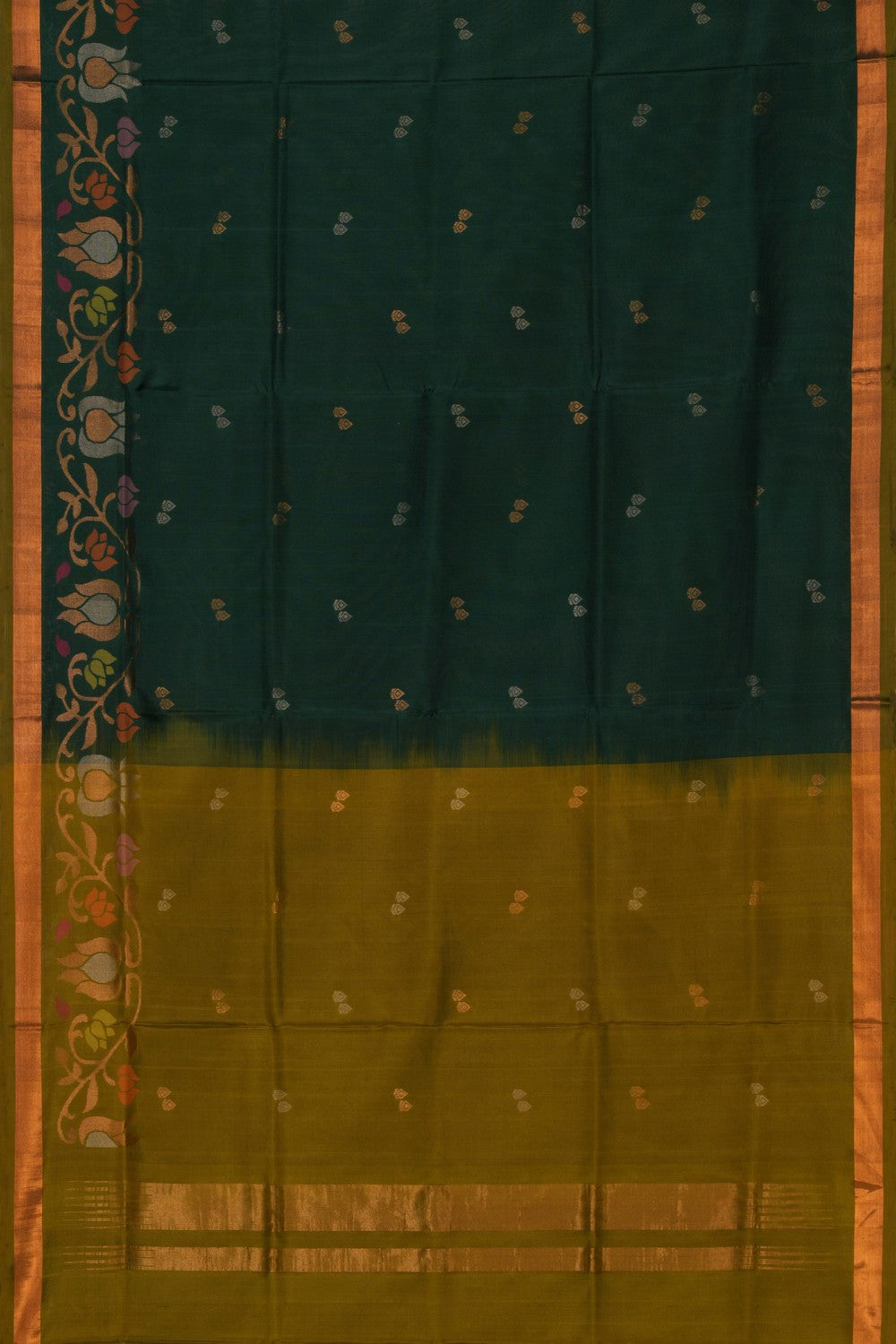 Image of Uppada Silk Green Saree