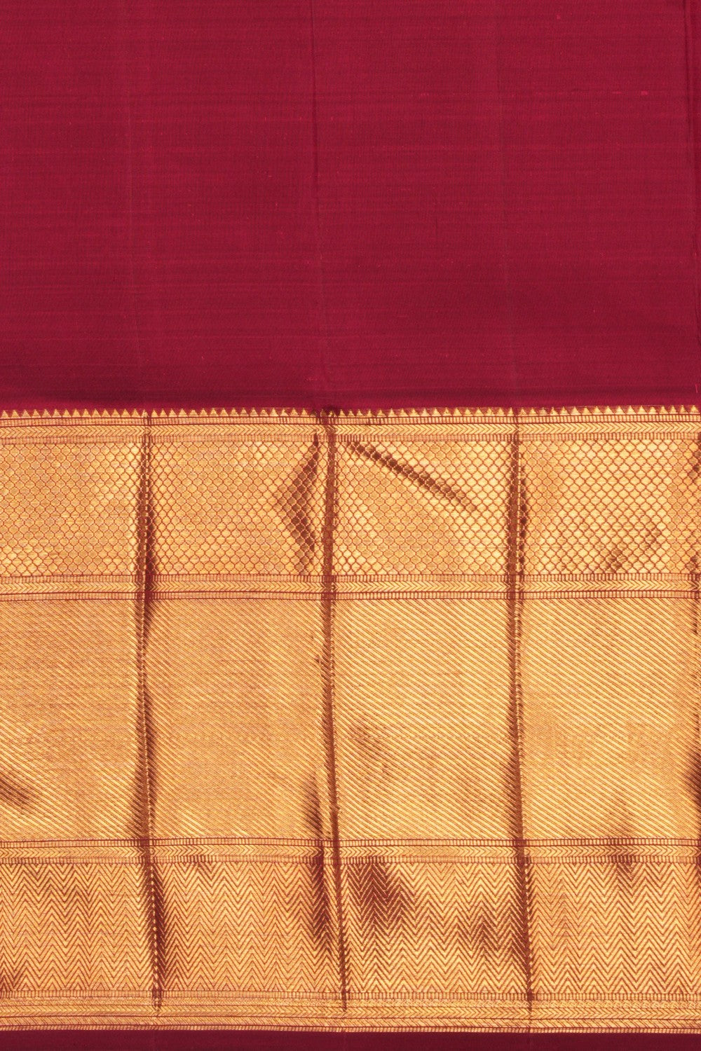 Kanchipuram Silk Brocade Plum Pink Saree