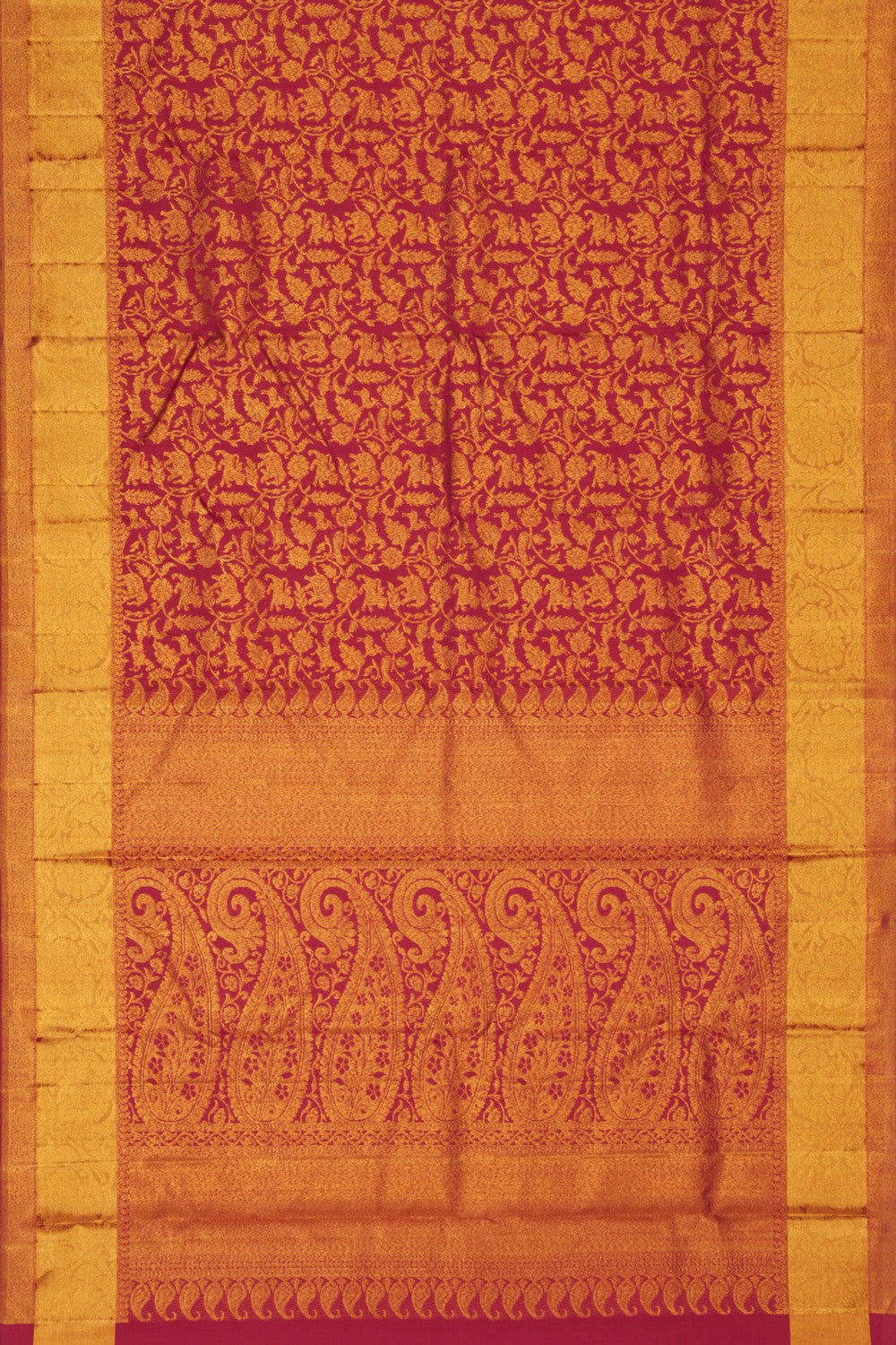 Kanchipuram Silk Brocade Pink Saree