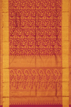 Image of Kanchipuram Silk Brocade Pink Saree