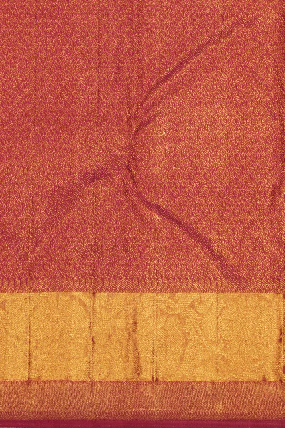 Image of Kanchipuram Silk Brocade Pink Saree
