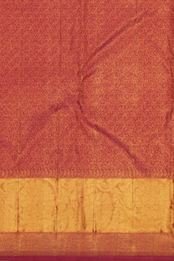 Image of Kanchipuram Silk Brocade Pink Saree