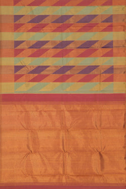 Image of Arani Silk Geometric Pattern Saree