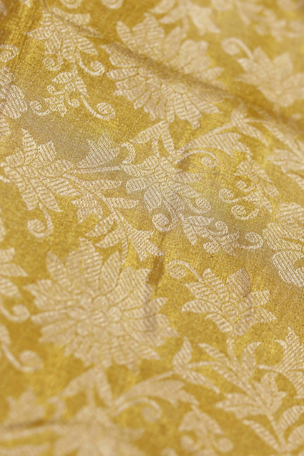 Kanchipuram Silk Tissue Brocade Gold Saree