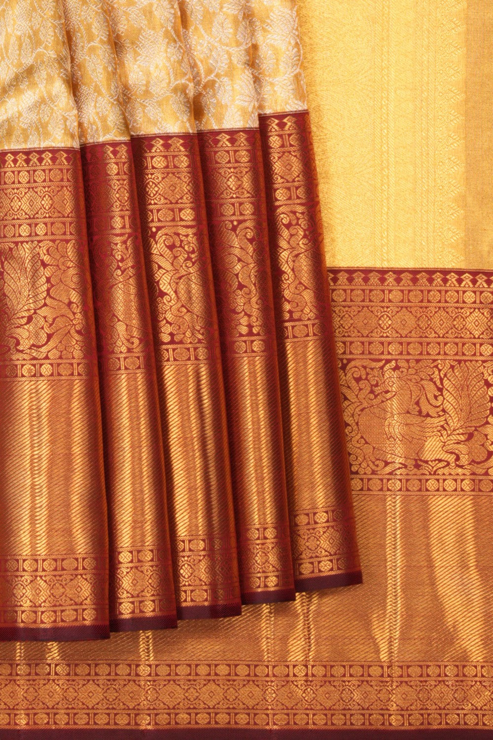 Kanchipuram Silk Tissue Brocade Saree