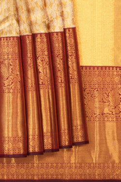 Image of Kanchipuram Silk Tissue Brocade Saree