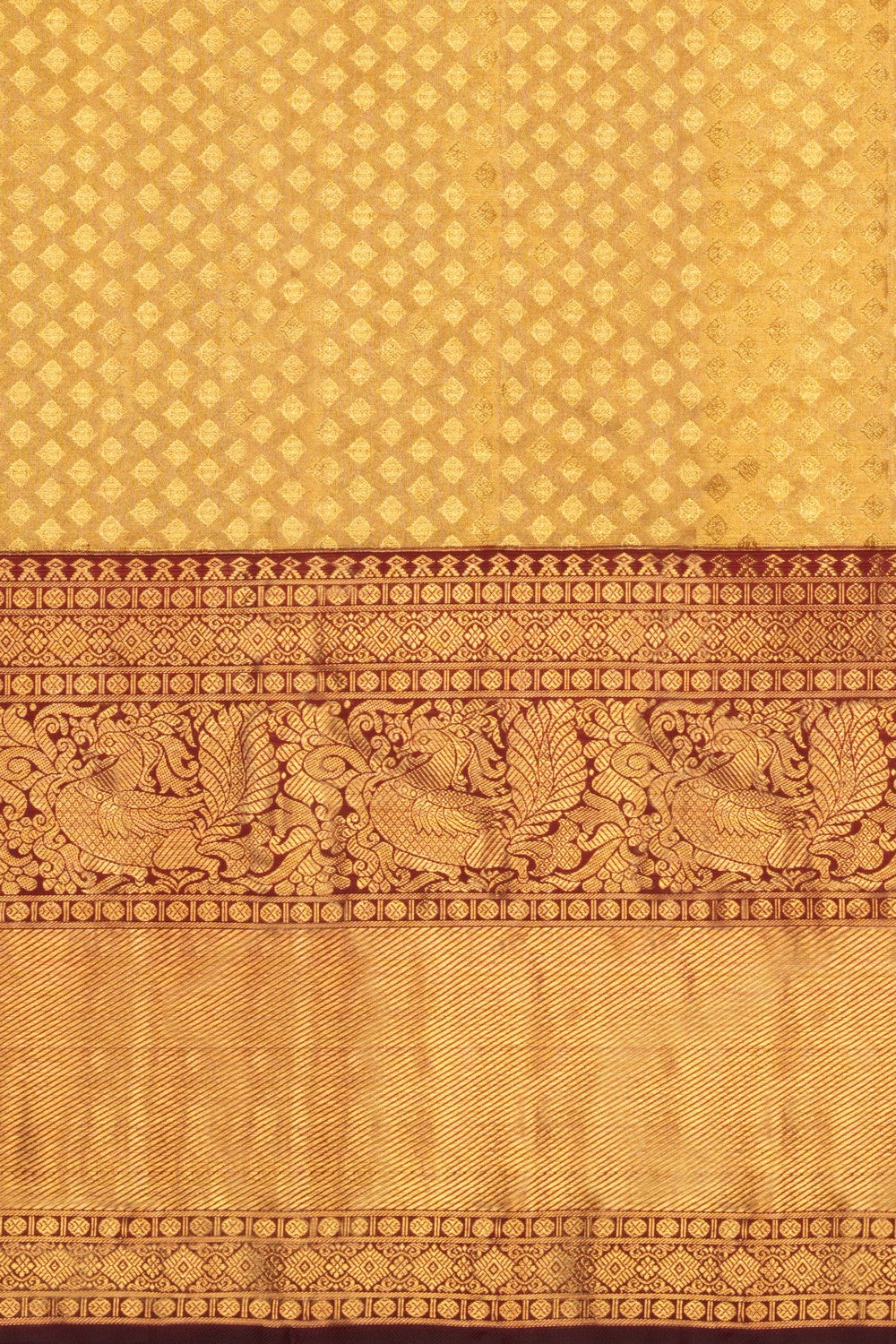 Kanchipuram Silk Tissue Brocade Saree