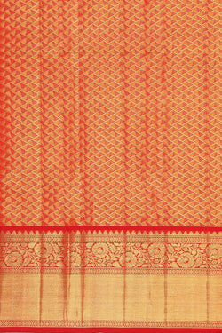 Image of Kanchipuram Silk Tissue Brocade Gold Saree