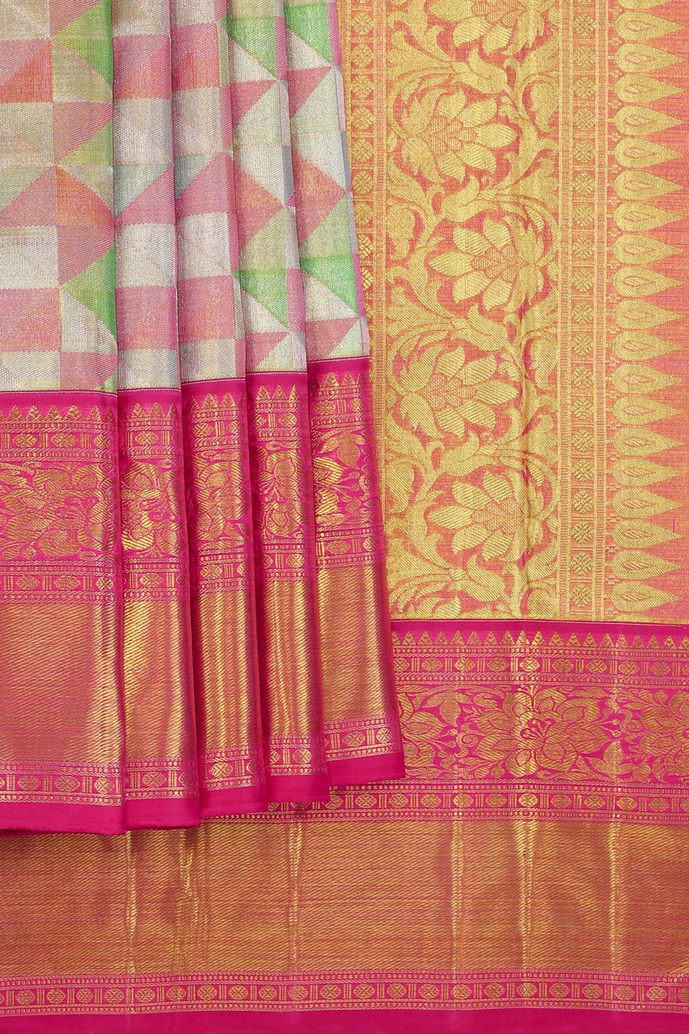 Kanchipuram Silk Tissue Brocade Saree