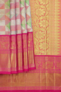 Image of Kanchipuram Silk Tissue Brocade Saree