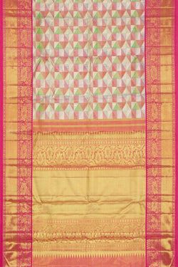 Image of Kanchipuram Silk Tissue Brocade Saree