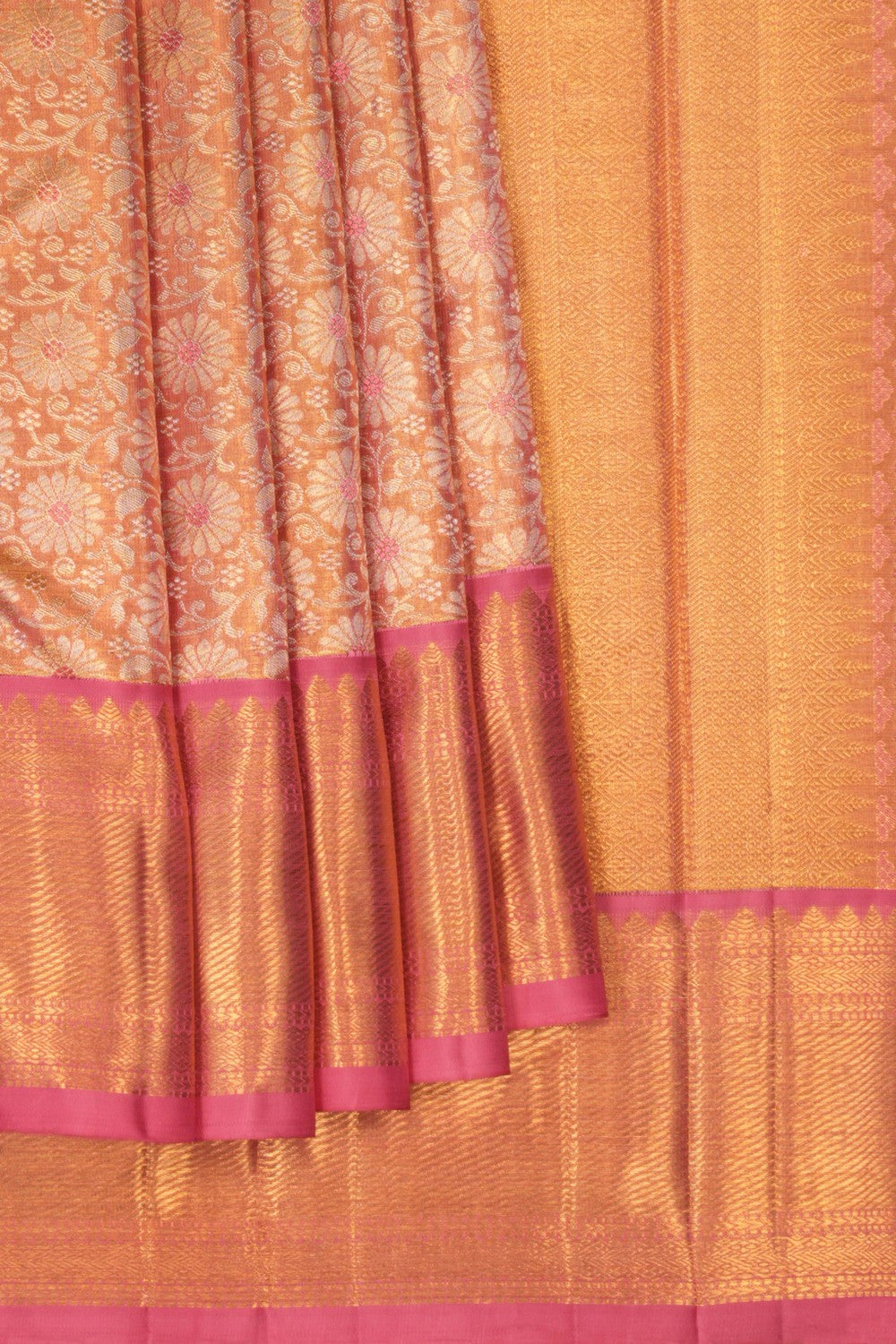 Kanchipuram Silk Tissue Brocade Saree