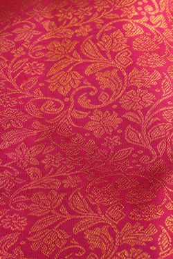 Image of Kanchipuram Silk Brocade Pink Saree