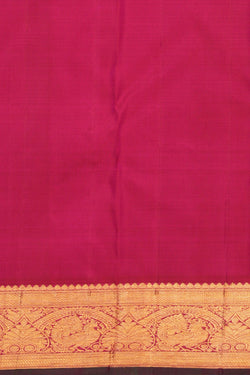 Image of Kanchipuram Silk Brocade Pink Saree