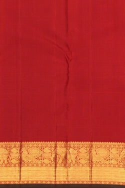 Image of Kanchipuram Silk Brocade Red Saree