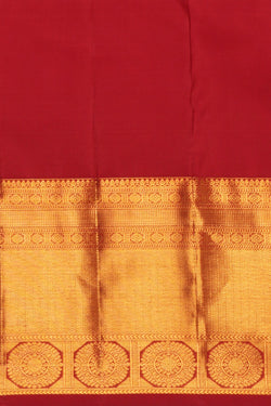 Image of Kanchipuram Silk Brocade Red Saree