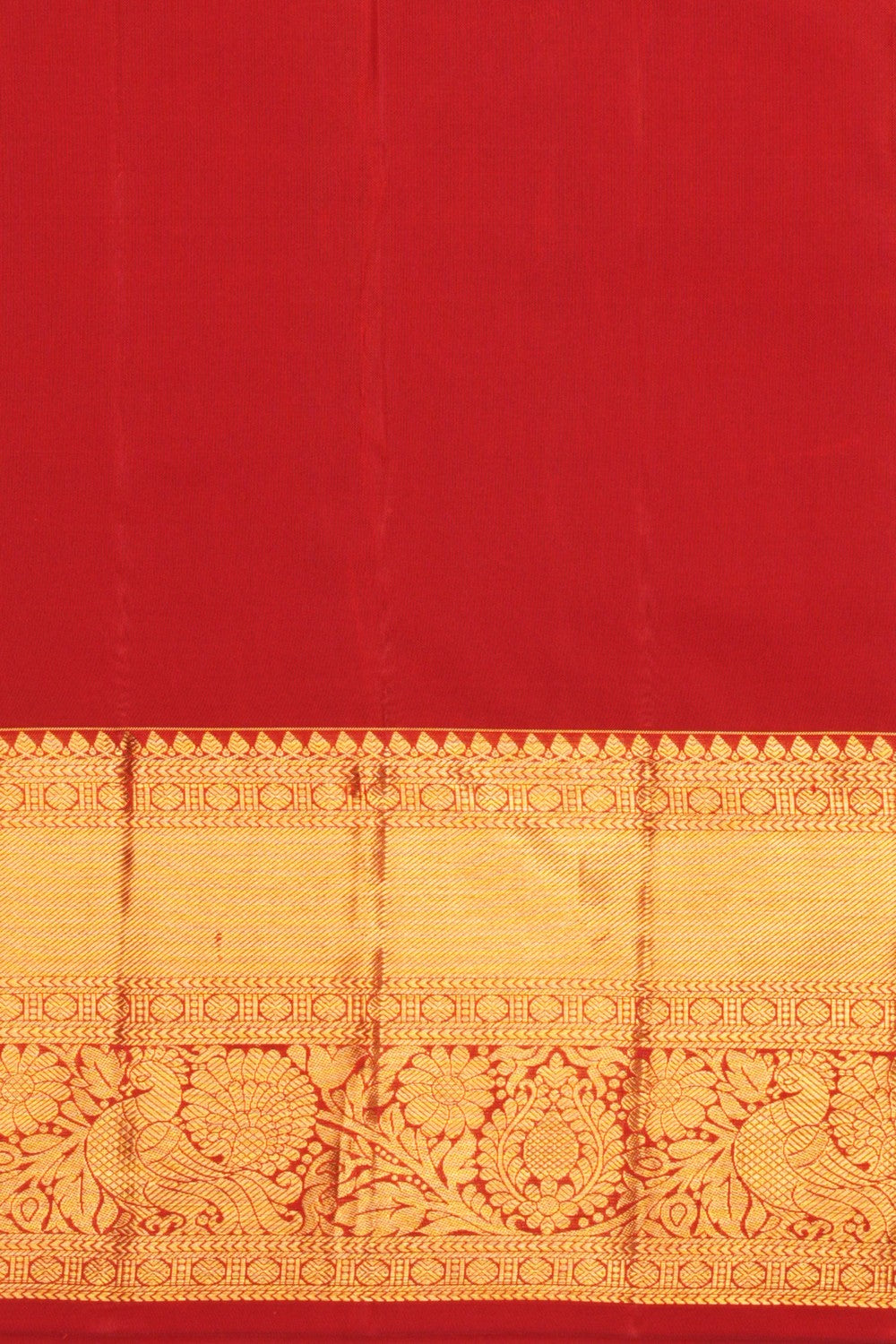 Kanchipuram Silk Brocade Red Saree