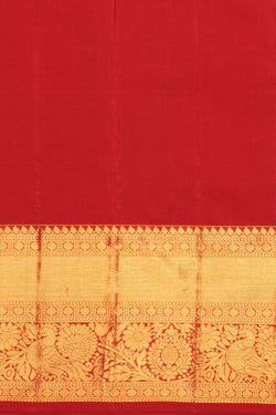 Image of Kanchipuram Silk Brocade Red Saree