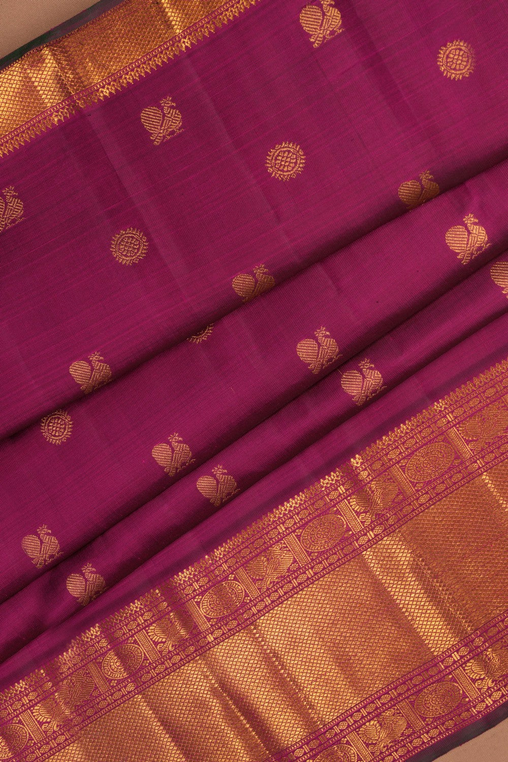 Kanchipuram Silk Plum Purple Saree