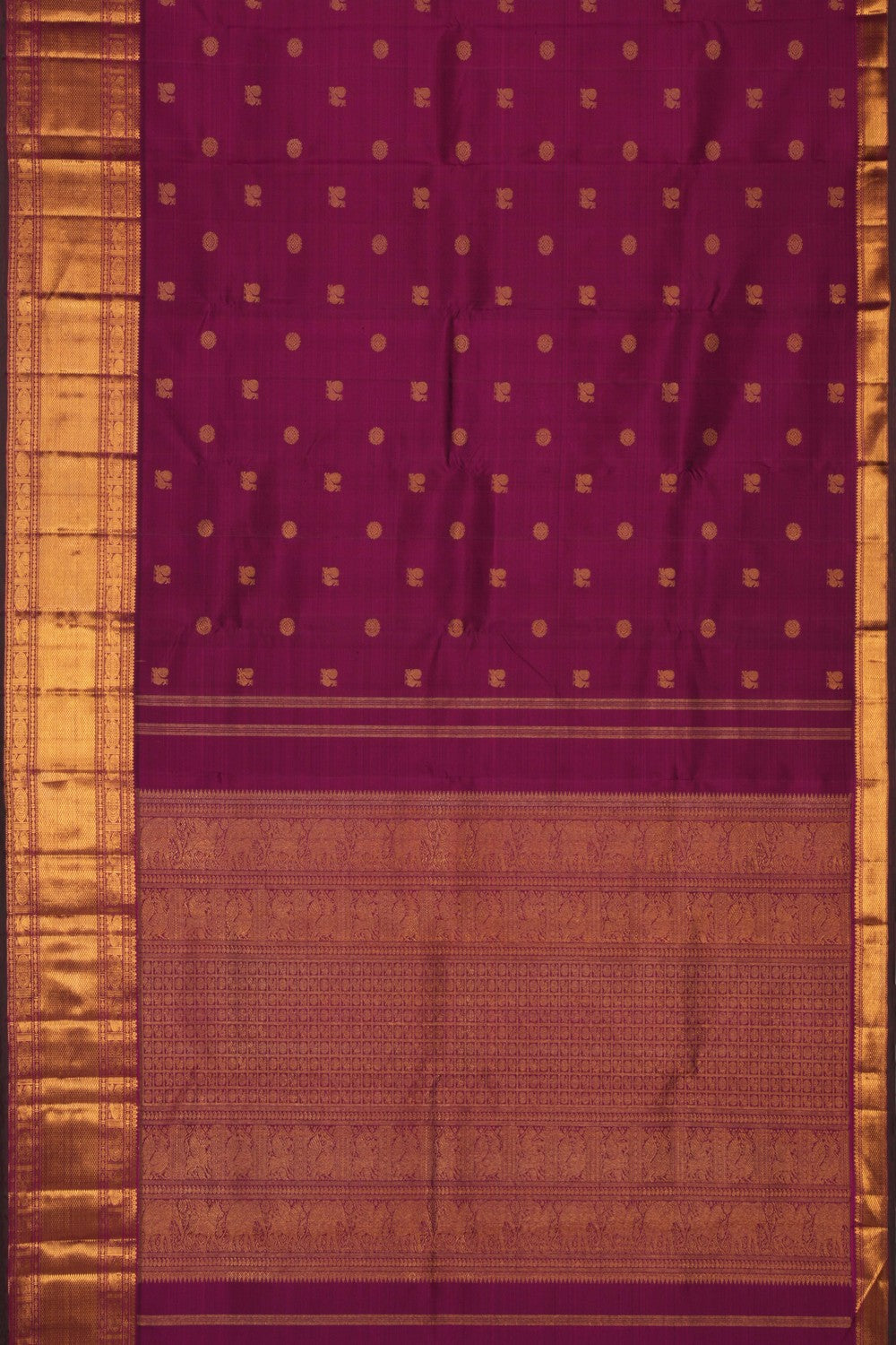 Kanchipuram Silk Plum Purple Saree