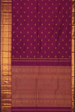 Image of Kanchipuram Silk Plum Purple Saree