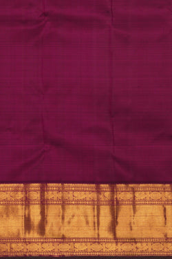 Image of Kanchipuram Silk Plum Purple Saree